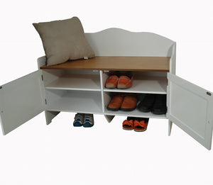 Wooden Shoe Bench/Shoe Storage Bench/Shoe Cabinet Seat/Shoe Cupboard,HC-038